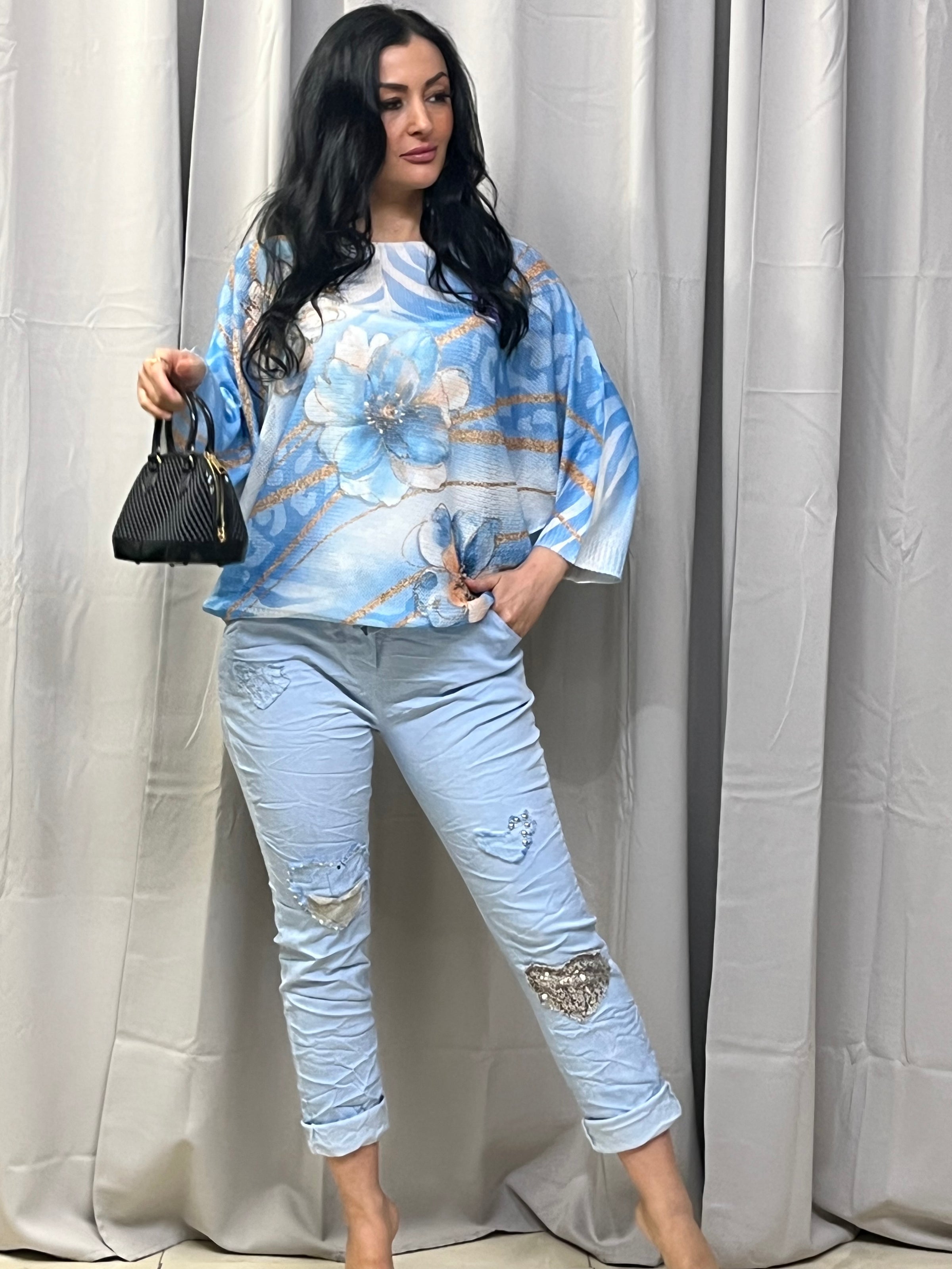 Sky blue bluse