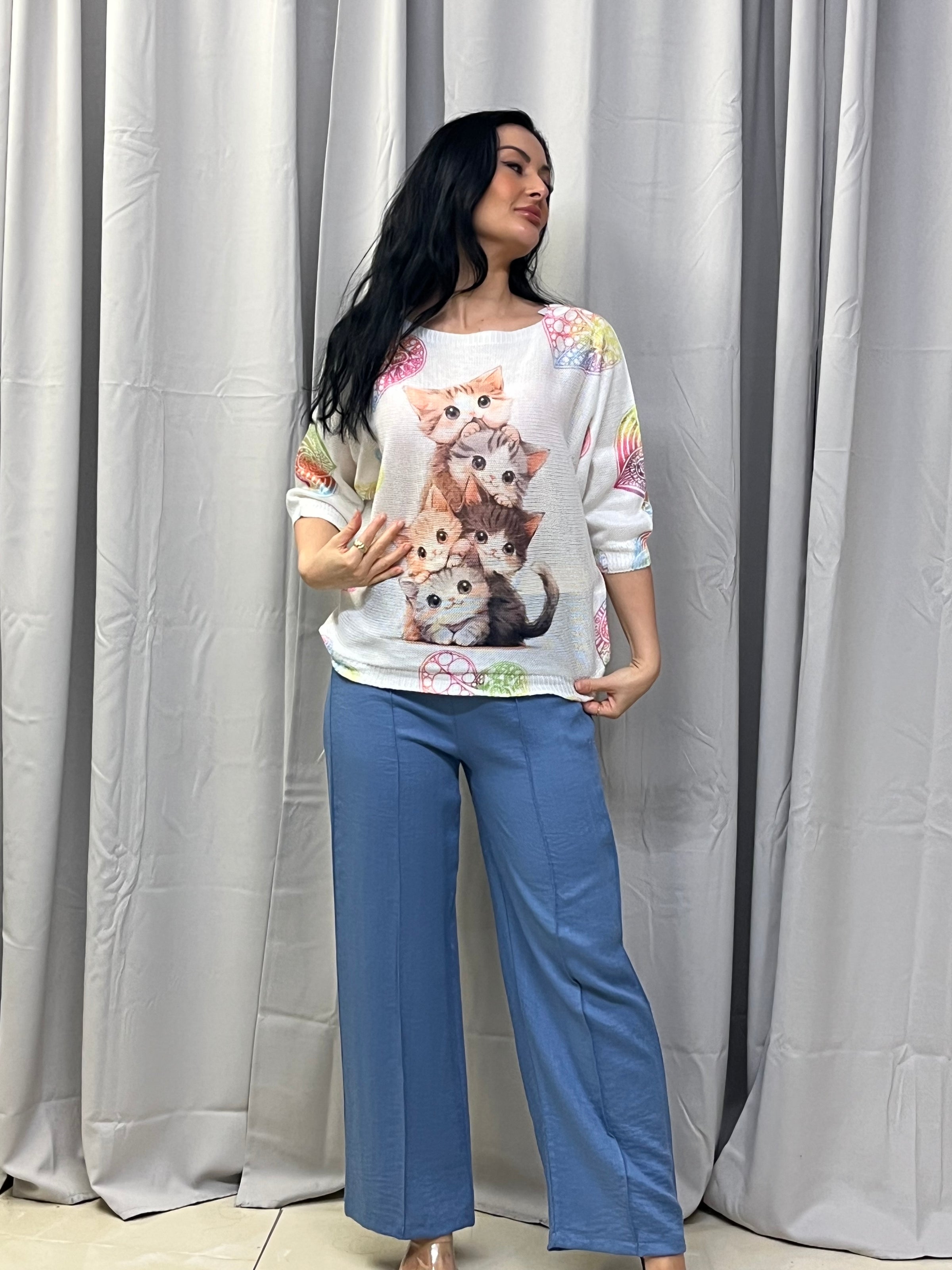 Mariya cat bluse
