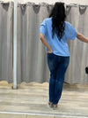 Lisse blå bluse
