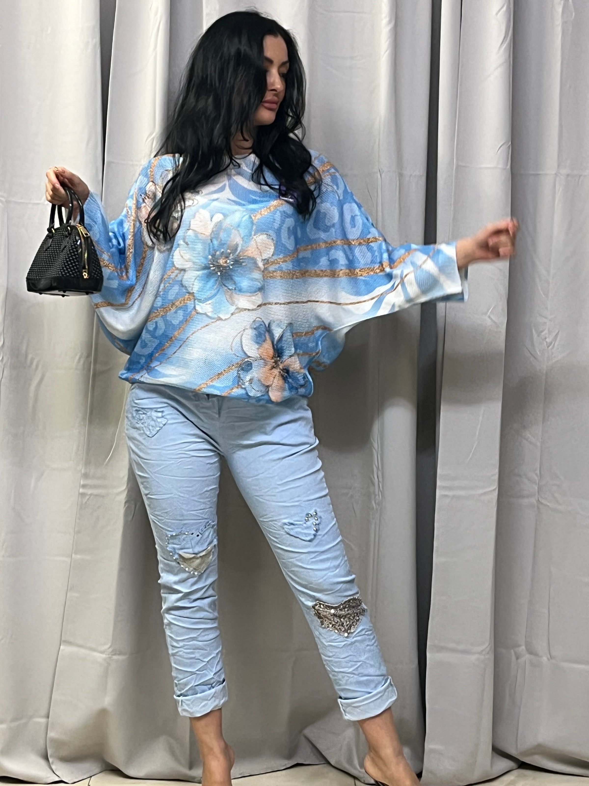 Sky blue bluse