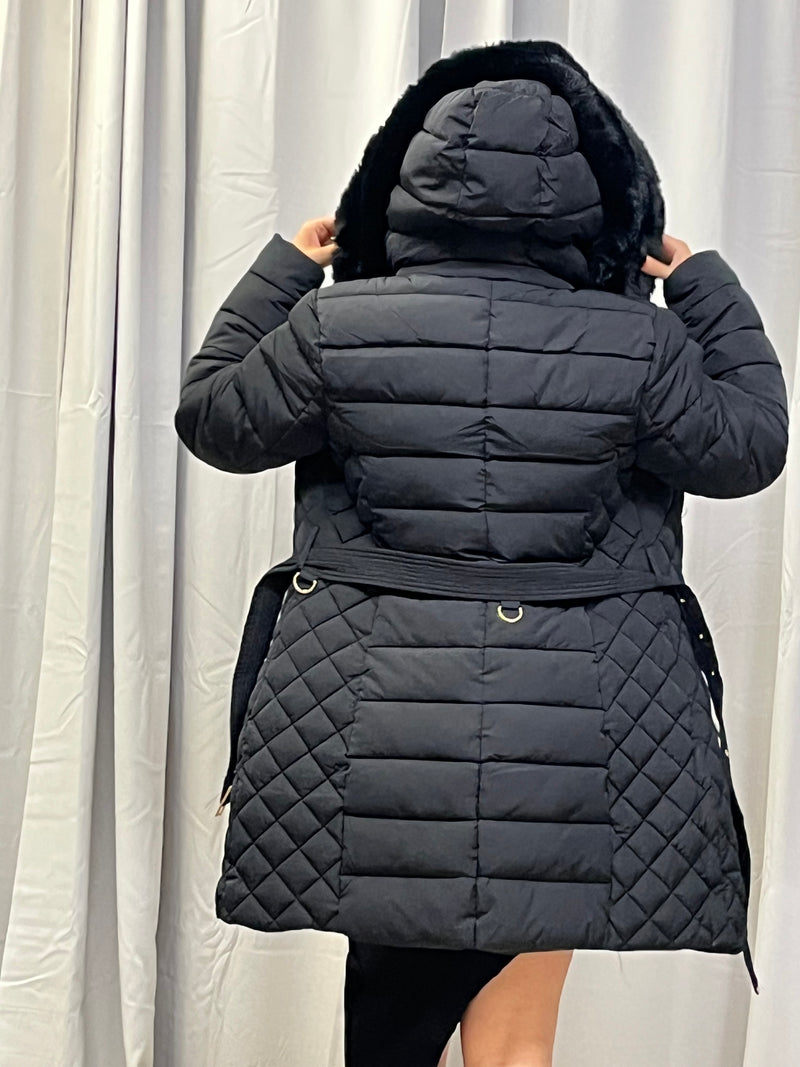 FAUXFUR PELS JAKKE SORT
