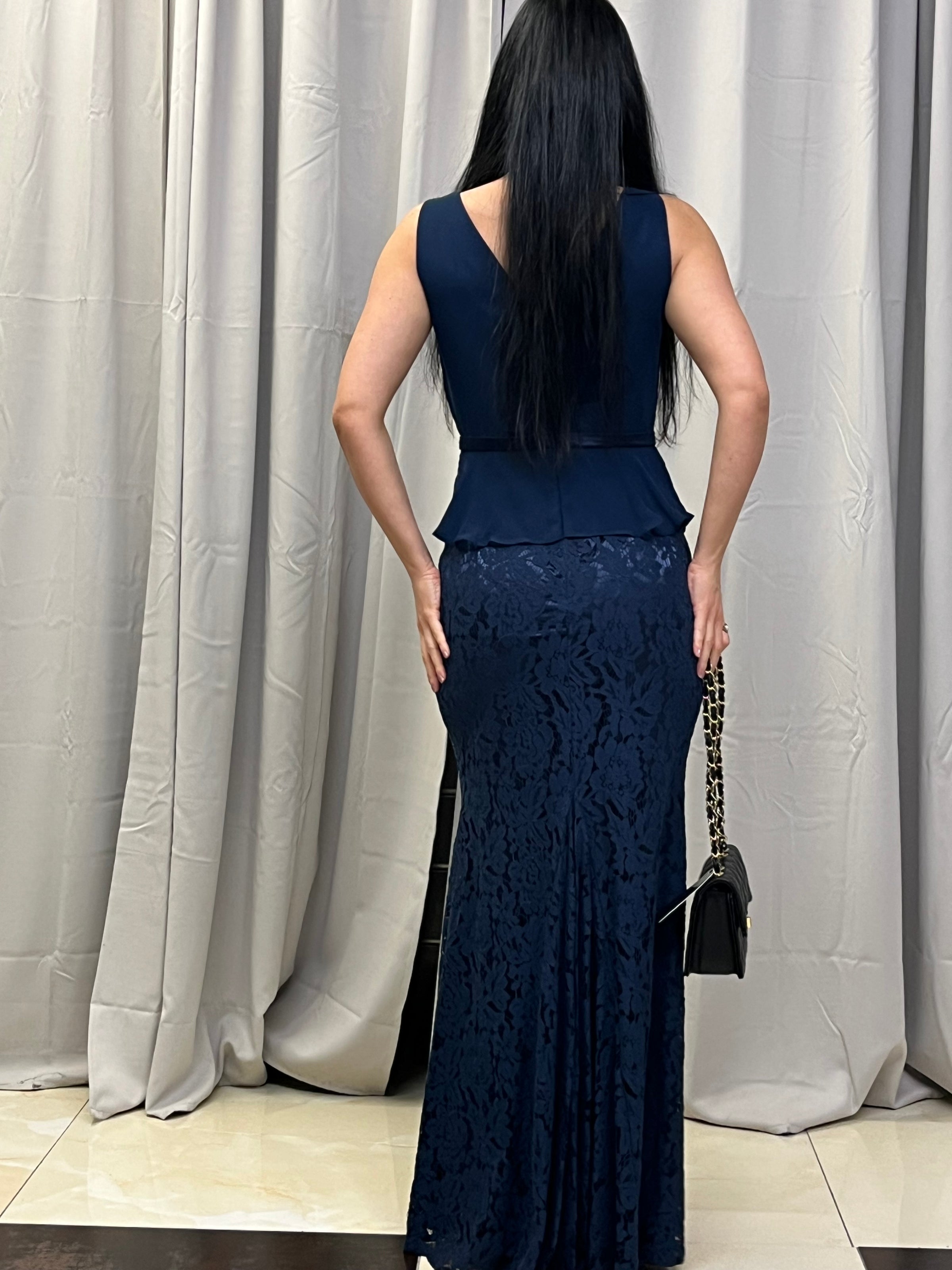 Marineblå Gallakjole