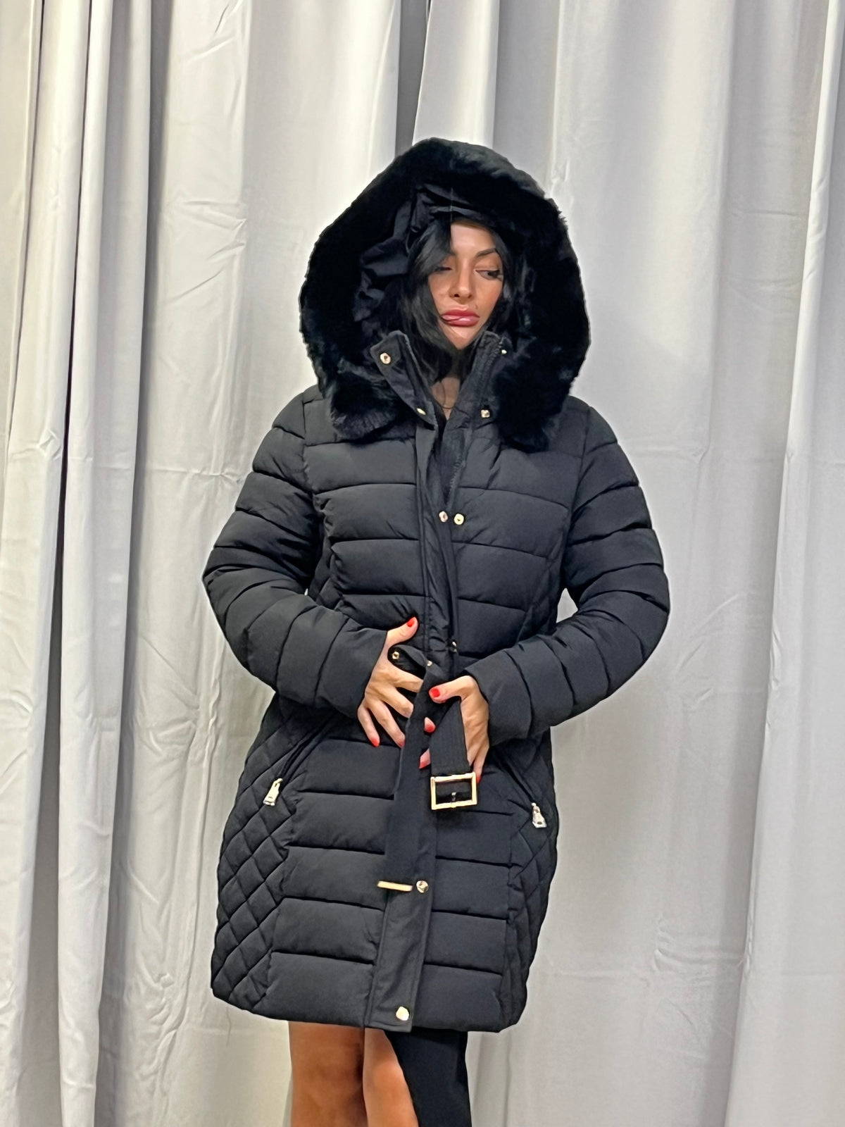 FAUXFUR PELS JAKKE SORT