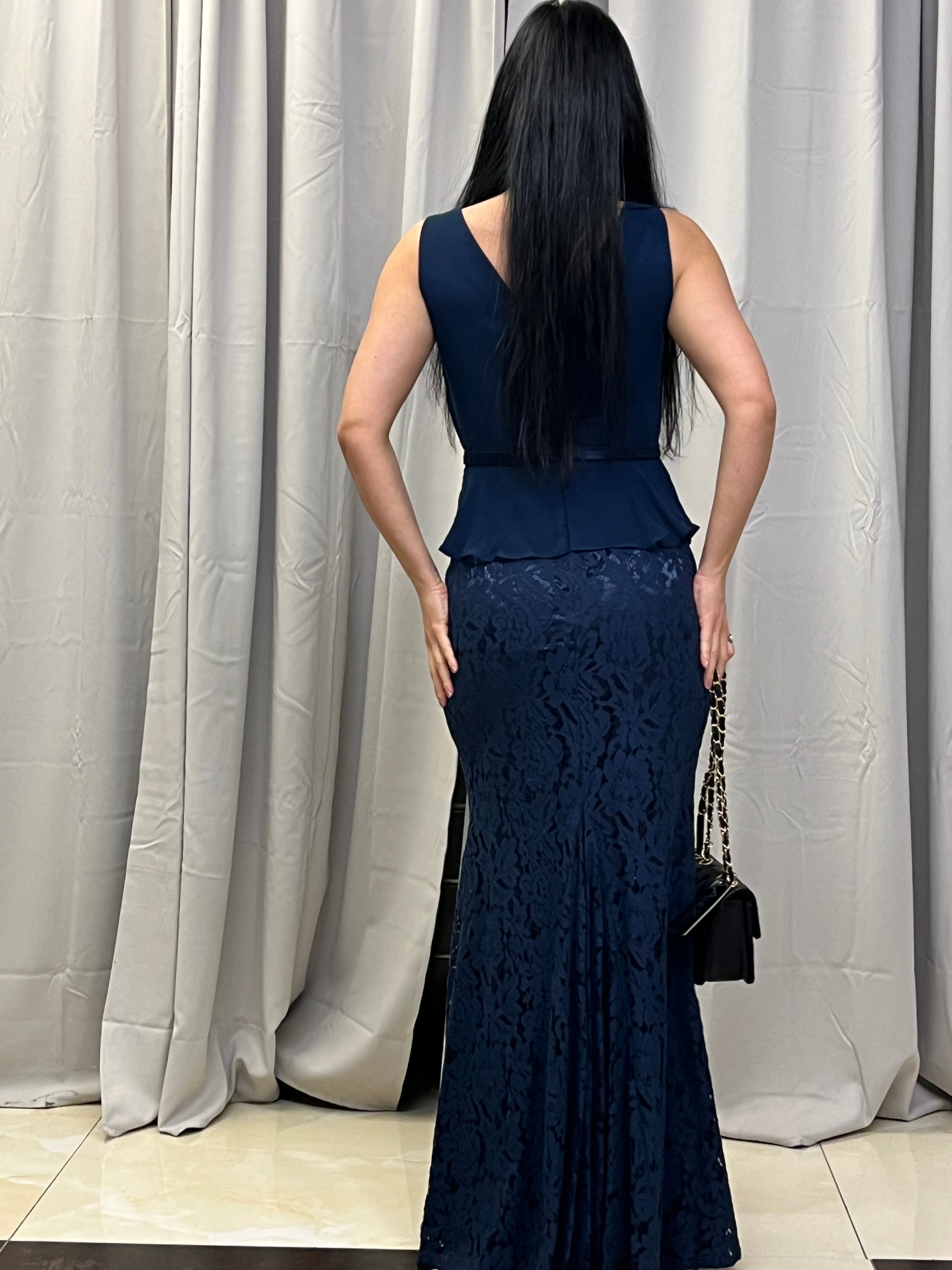 Marineblå Gallakjole