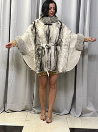 Faxfur poncho