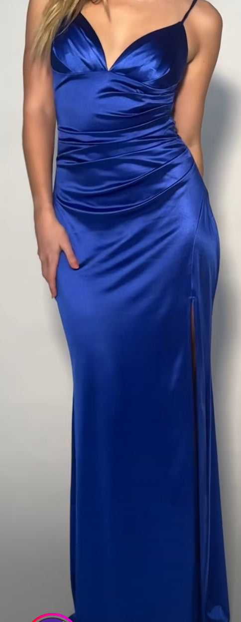 Lang kjole blå farve