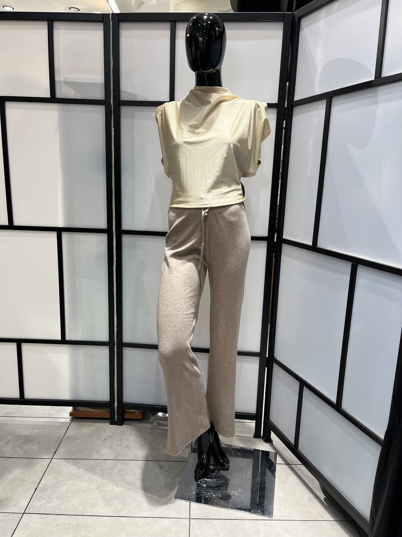 Beige glimmer top