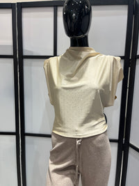 Beige glimmer top