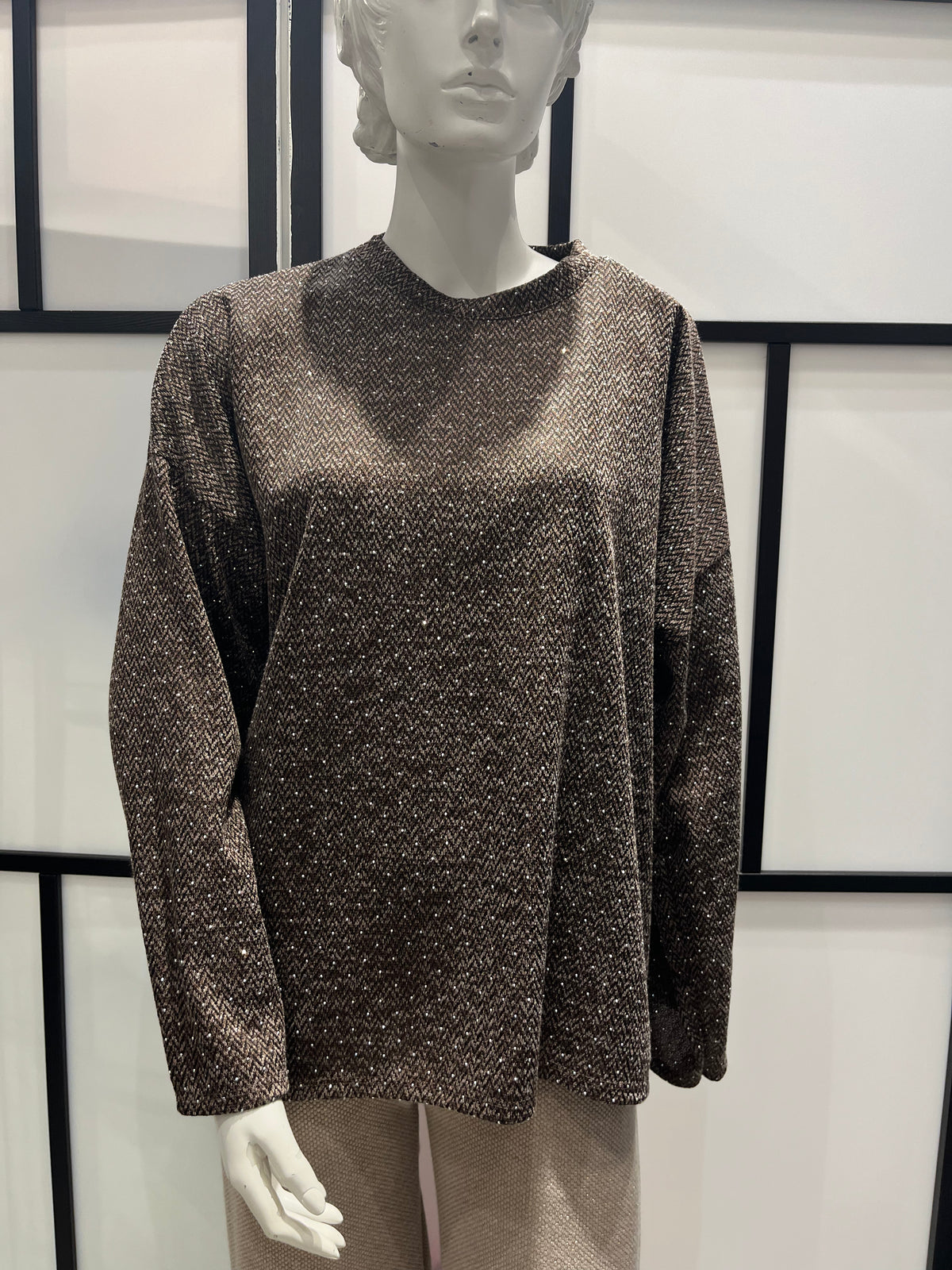 BRUN GLIMMER BLUSE