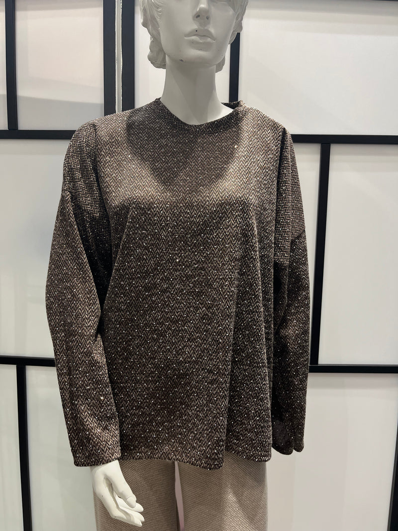 BRUN GLIMMER BLUSE