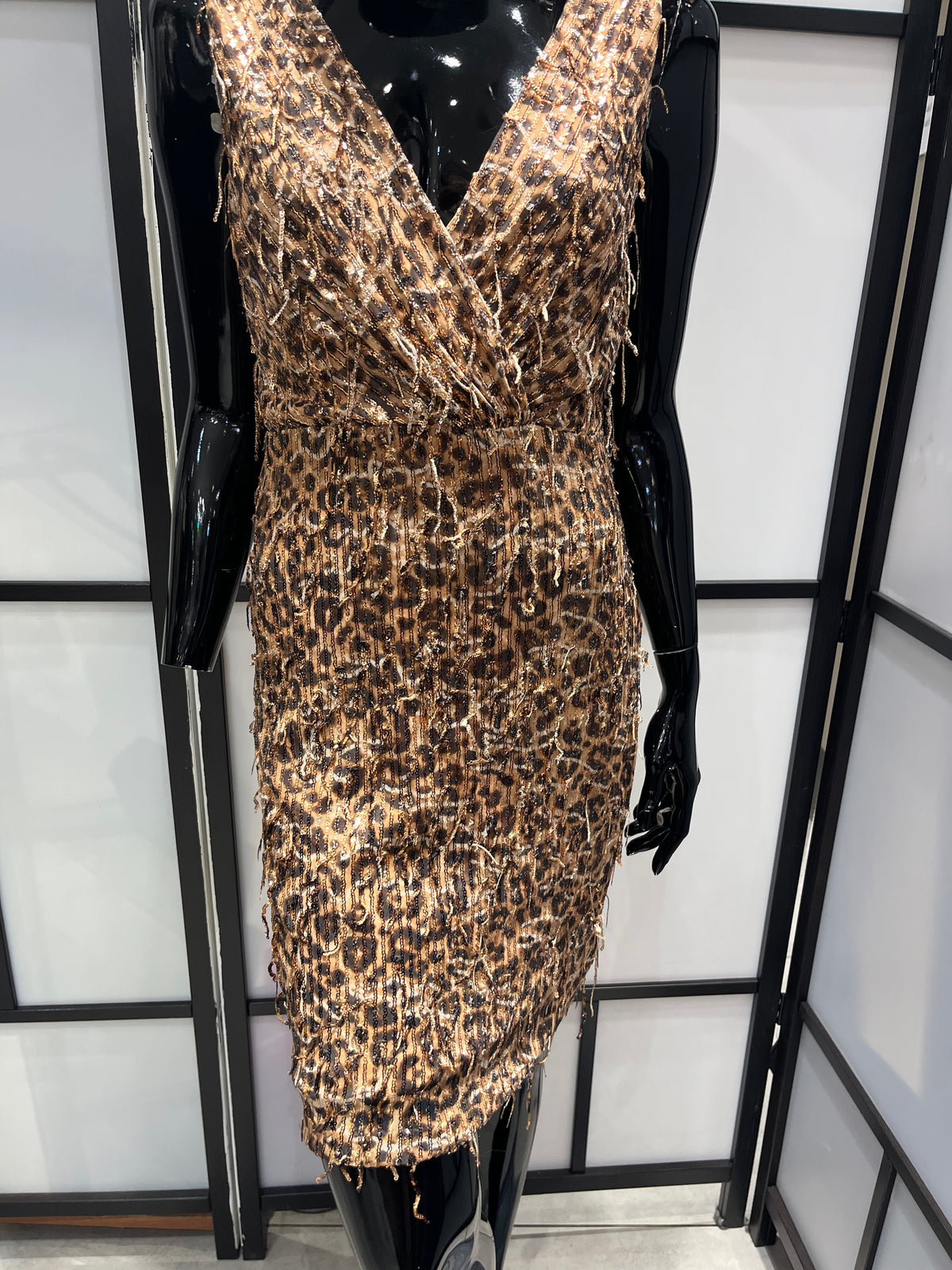 GYLDEN LEOPARD KJOLE