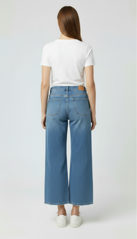 Broderede Denim Jeans med Blomster – Wide Leg Dame Jeans