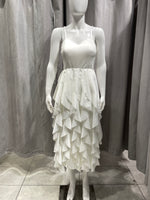 Lang hvid kjole